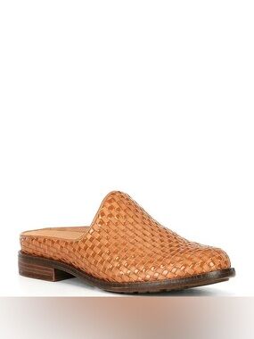 NIB $150 🌼 Brioso Fern Leather Woven Mules 🌸 Slip On 🌼 Tan Cinnamon 🌸Size 7 M